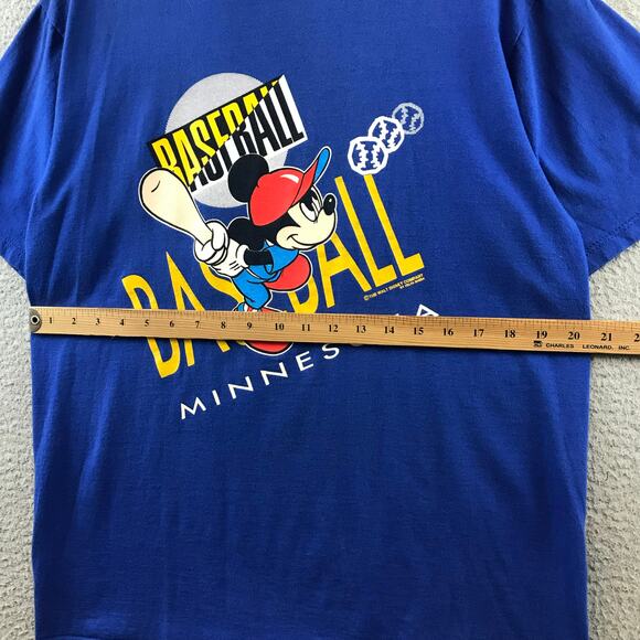 Vintage Disney Baseball WI Mickey Mouse T-shirt size L - Picture 5 of 9